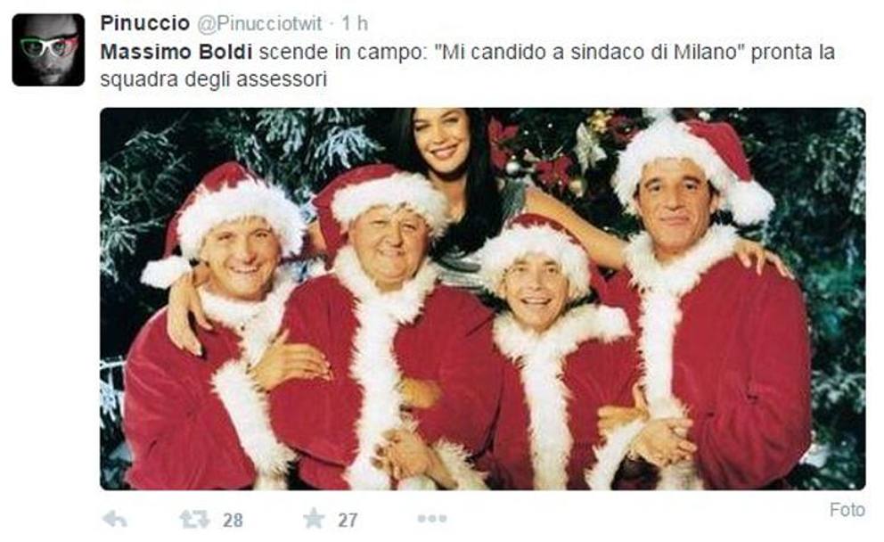  La notizia che  Massimo Boldi ha intenzione di candidarsi a sindaco di Milano scatena la fantasia di Twitter